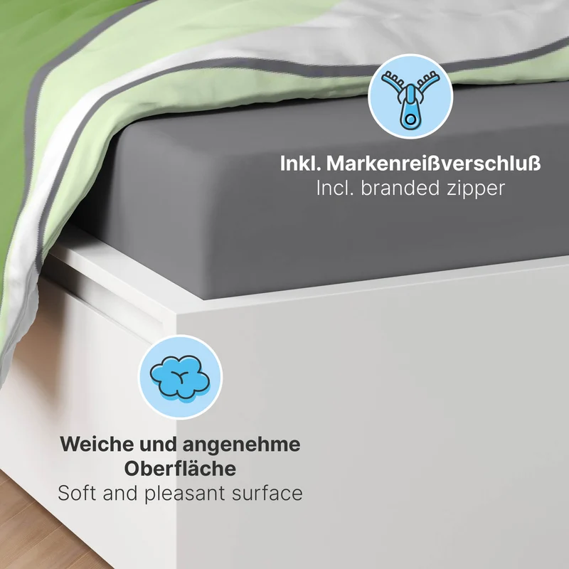 etérea Microfaser Bettwäsche New Alto Grün und Pflaume