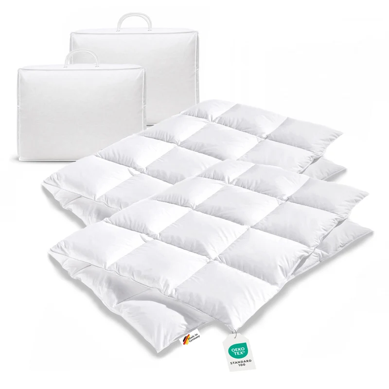 Daunendecke 135 x 200 cm 2er-Set extra warm