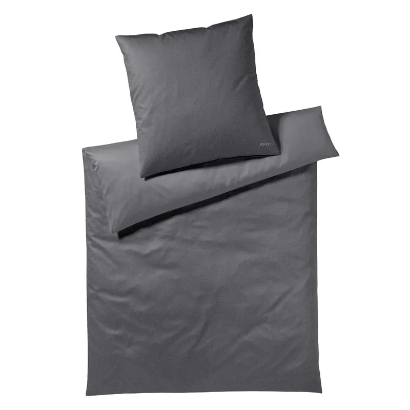 Bettwäsche Mako Satin Herringbone Grau 135 x 200 cm