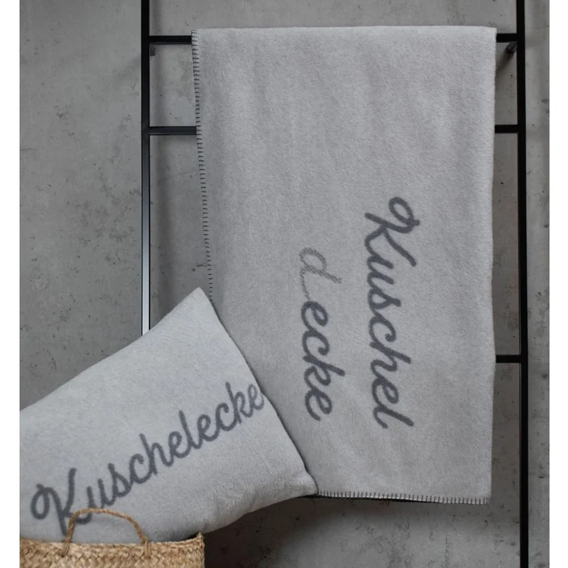 Fussenegger Wohndecke Savona Kuscheldecke filz hellgrau 150x200