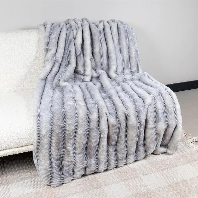 Felldecke Star Home Wohndecke Webpelz Alura silber grau 150x200