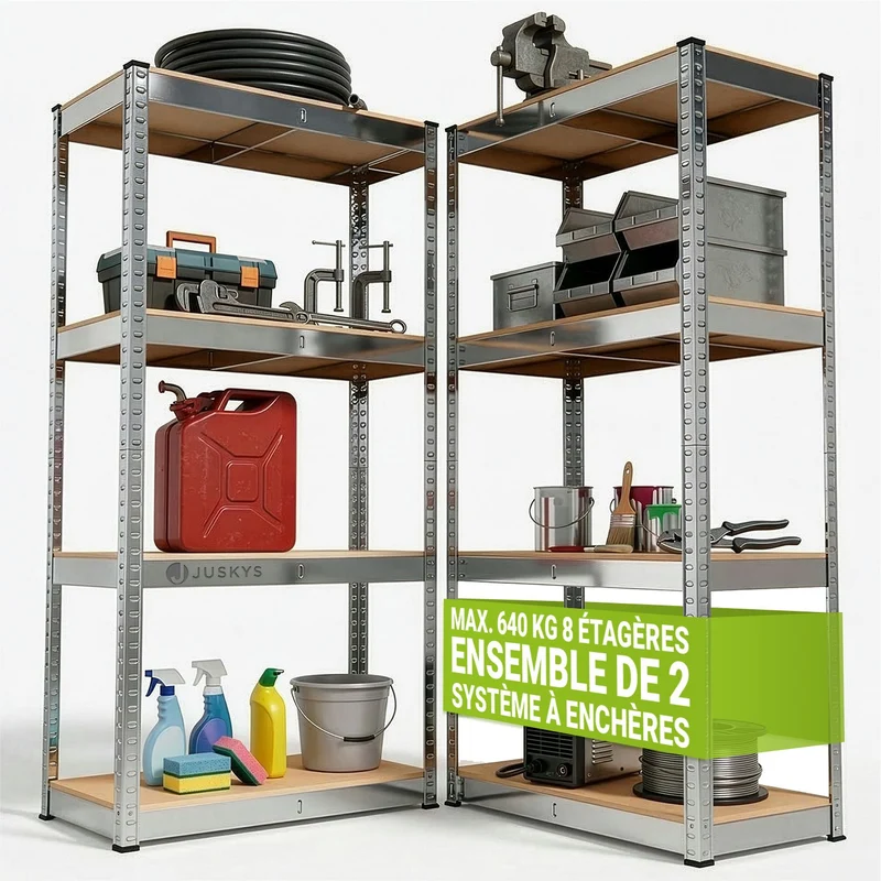 Lagerregal Easy 2er Set 160 x 80 x 40 cm
