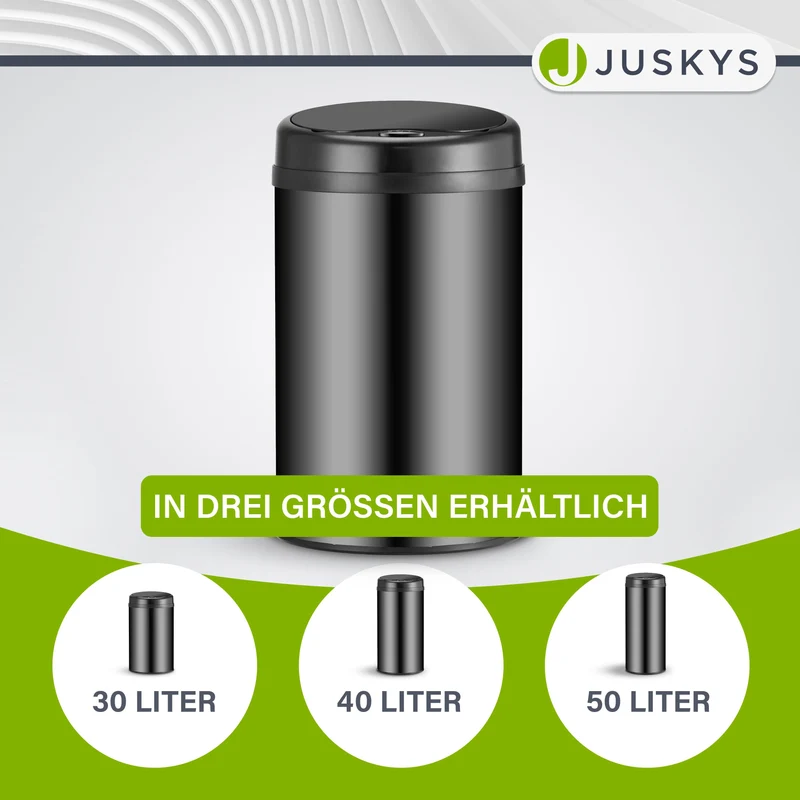 Runder Mülleimer mit Sensor