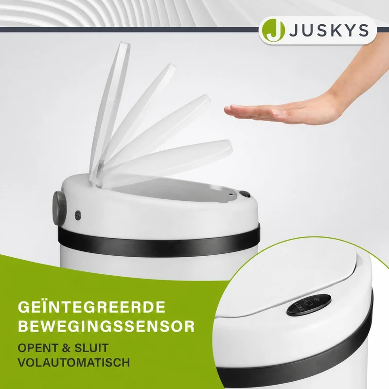 Runder Mülleimer mit Sensor