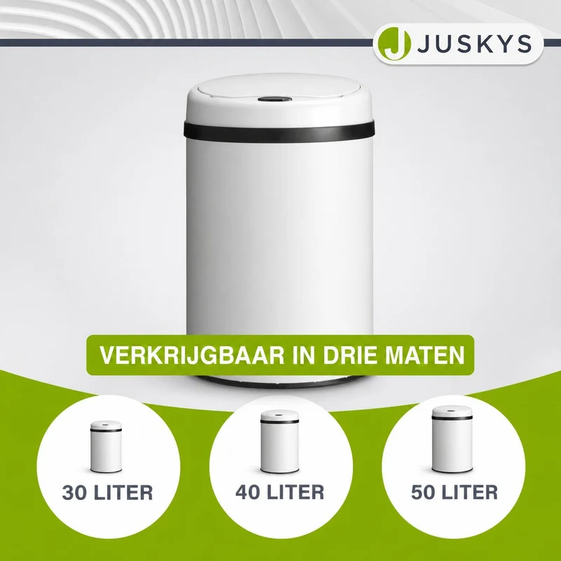 Runder Mülleimer mit Sensor