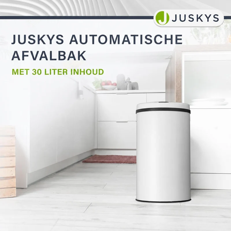 Runder Mülleimer mit Sensor