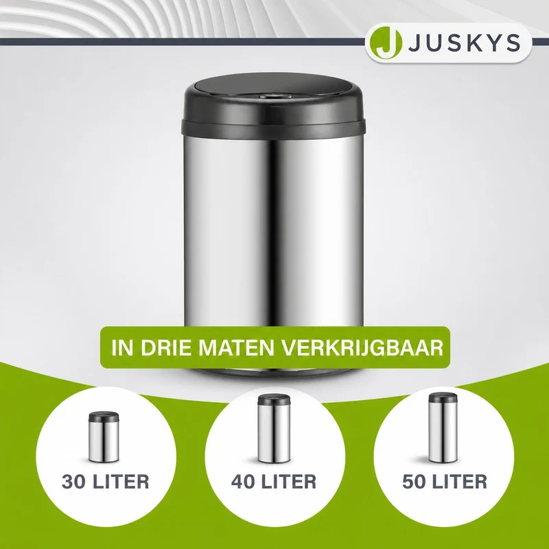 Runder Mülleimer mit Sensor