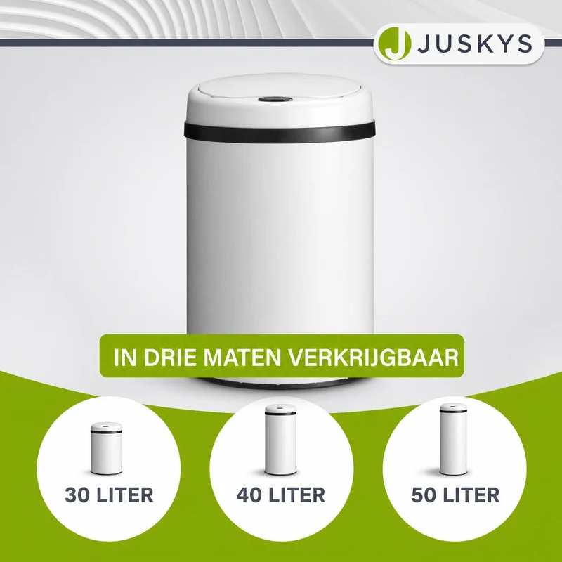 Runder Mülleimer mit Sensor