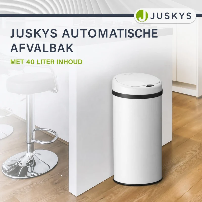 Runder Mülleimer mit Sensor