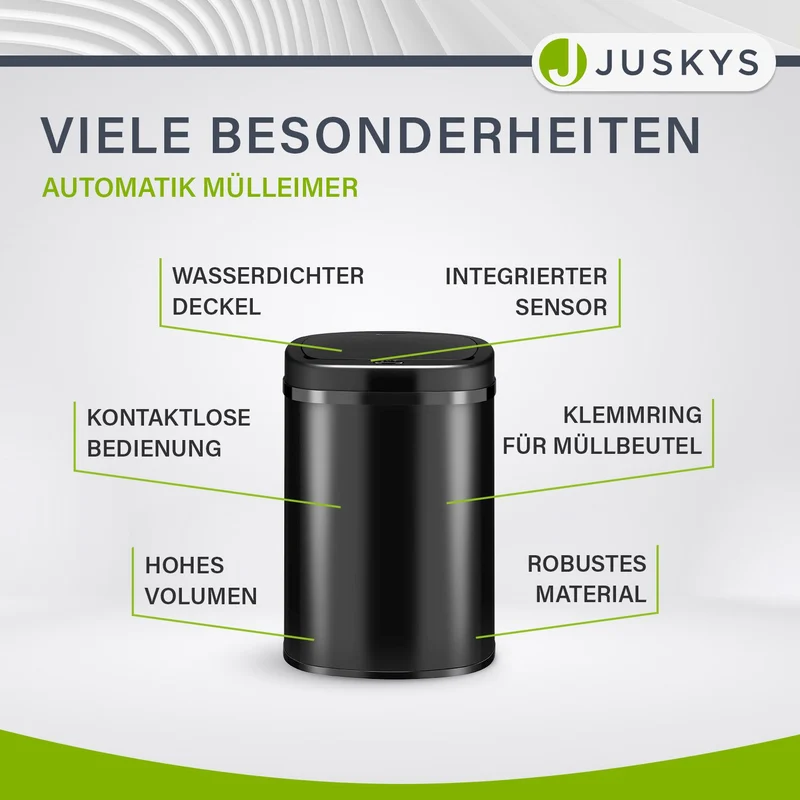Rechteckiger Mülleimer mit Sensor