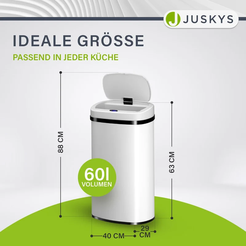 Rechteckiger Mülleimer mit Sensor