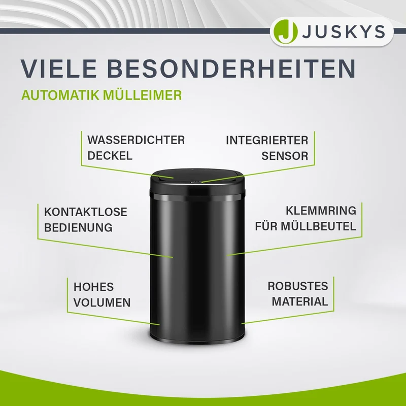 Rechteckiger Mülleimer mit Sensor