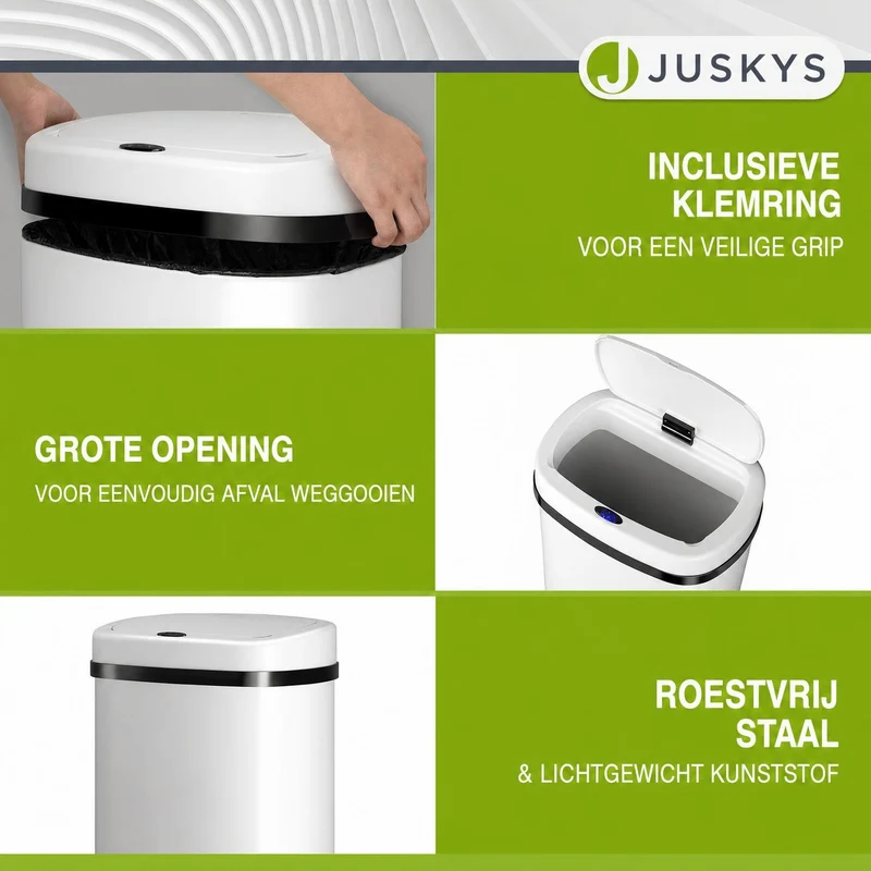 Rechteckiger Mülleimer mit Sensor