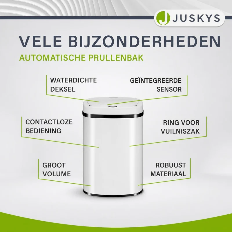 Rechteckiger Mülleimer mit Sensor