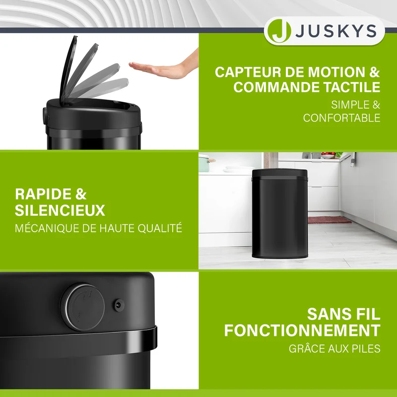 Rechteckiger Mülleimer mit Sensor