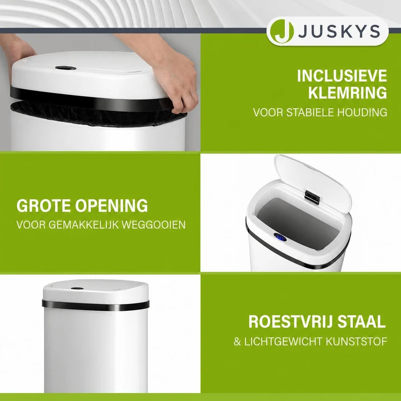 Rechteckiger Mülleimer mit Sensor