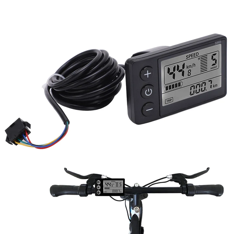 S866 Fahrradcomputer, LCD-Messgerät für Elektrische Fahrräder, 24 V 36 V 48 V Elektroroller-Bedienfe