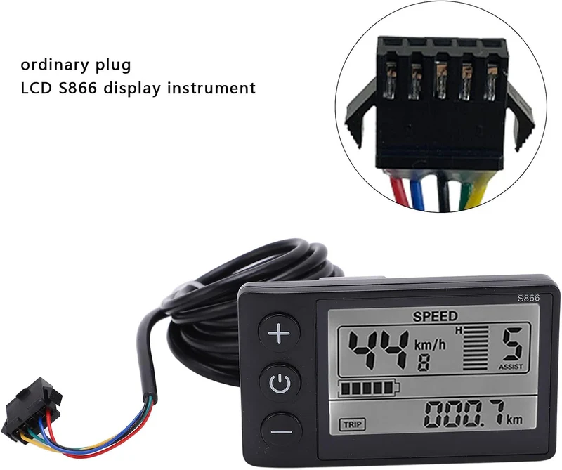 S866 Fahrradcomputer, LCD-Messgerät für Elektrische Fahrräder, 24 V 36 V 48 V Elektroroller-Bedienfe