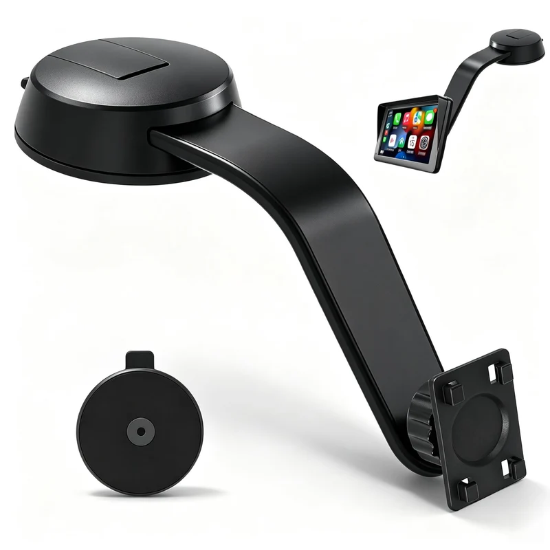 Saugnapfhalterung für Carplay-Bildschirm, Verstellbarer Arm aus Aluminiumlegierung, Low Profile Arma