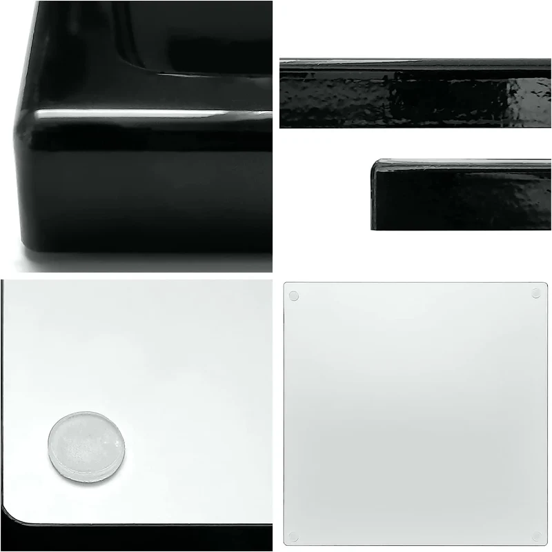 Vladon Dekoschale Maya, Made in Germany, moderne Dekorationsschale eckig, Beton Oxid-Optik, 3er-Set
