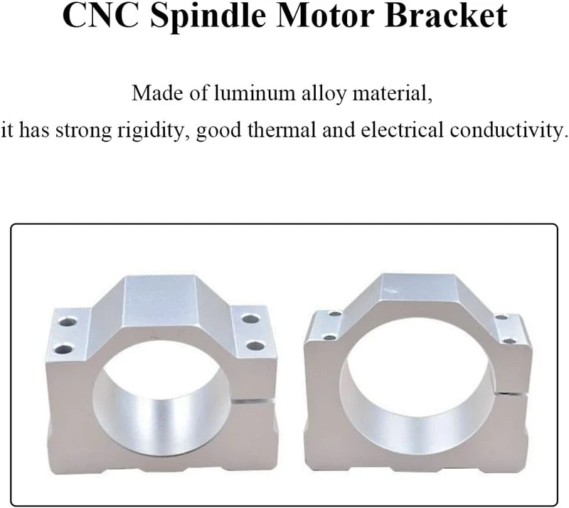 65 mm CNC Spindelmotorhalterung, Aluminiumlegierung CNC-Motorhalterung Spindelmotorhalterung mit Sch