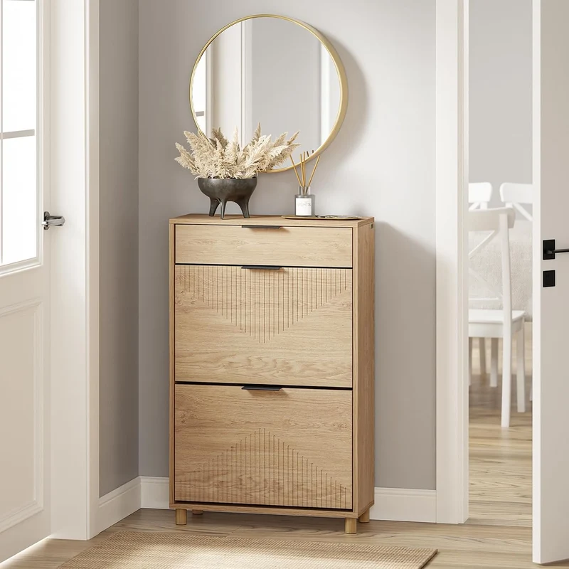 SoBuy schuhschrank schmal - schuhschrank Holz 24cm breit, grosse Kapazität für Schuhe bis Grösse 47,