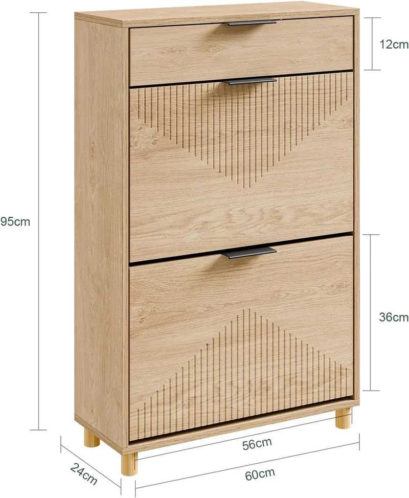 SoBuy schuhschrank schmal - schuhschrank Holz 24cm breit, grosse Kapazität für Schuhe bis Grösse 47,