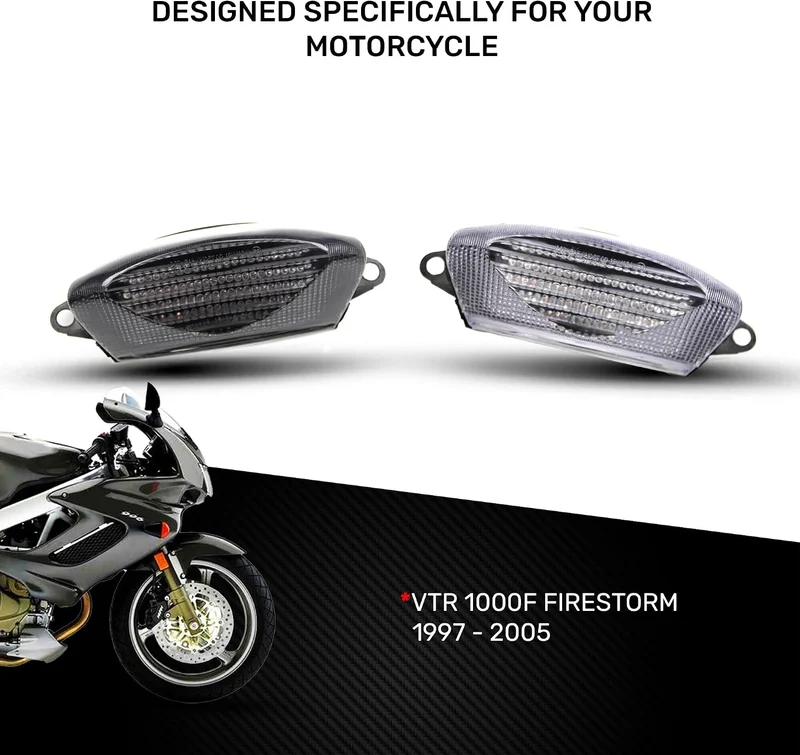 aVDB-moto LED Bremslicht kompatibel mit HONDA VTR 1000 F FIRESTORM SC36 1997-2006 + integriertem bli