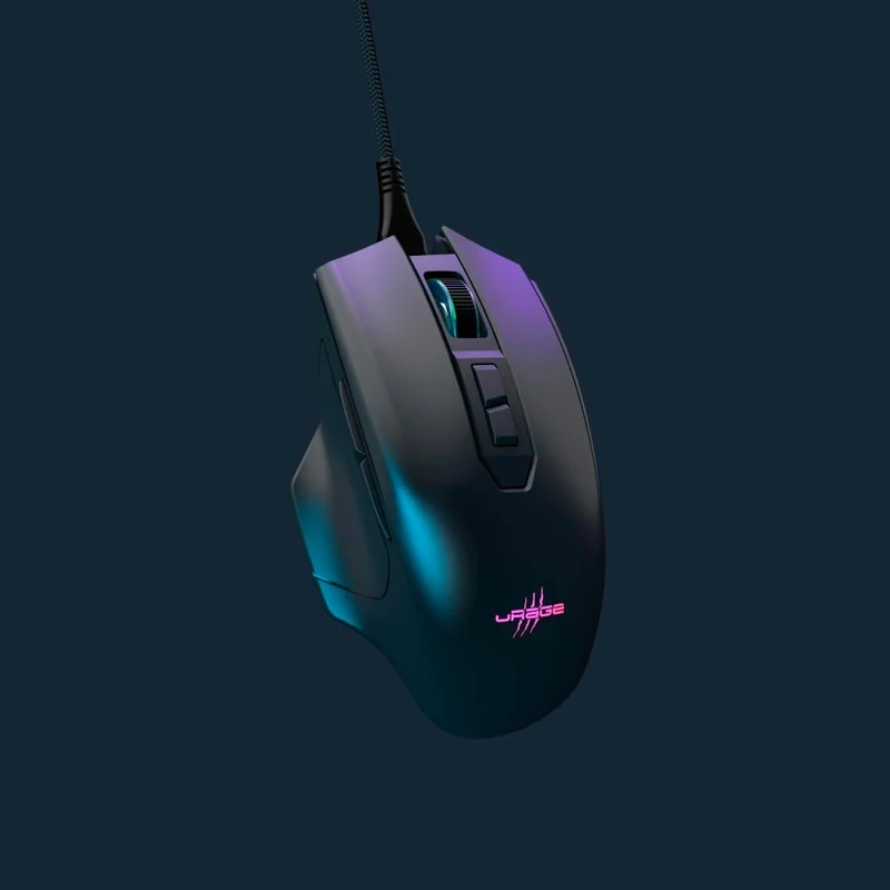 uRage Gaming-Maus Reaper 410, kabelgebundene Maus mit 7 programmierbaren Tasten, bis zu 12.000 DPI,