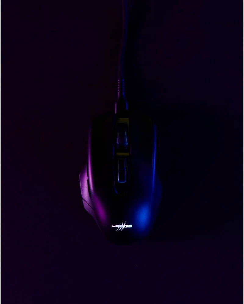 uRage Gaming-Maus Reaper 410, kabelgebundene Maus mit 7 programmierbaren Tasten, bis zu 12.000 DPI,