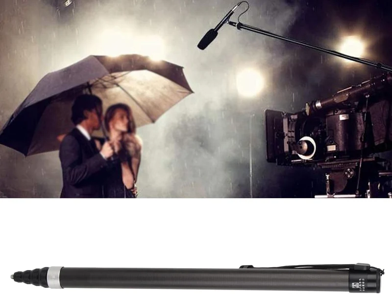 Brrnoo Mic -Standadapter, Mic Stand Accessoires Mikrofon -Ausdehnung Stange 3 Meter Teleskop 9 Absch