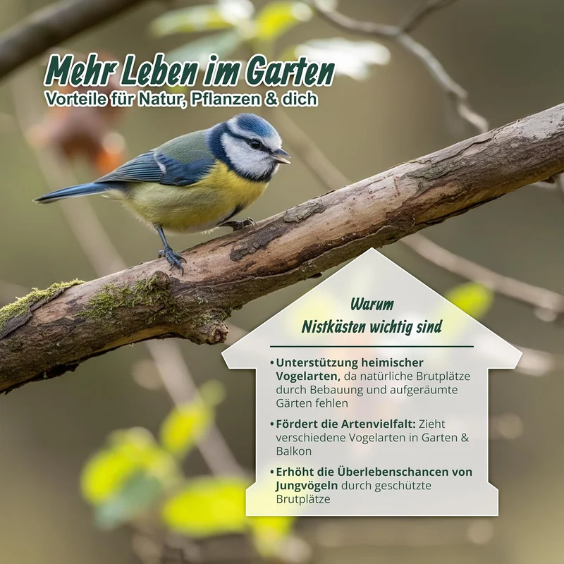 Relaxdays Nistkasten, Meisen & Spatzen, Reinigungsklappe, unbehandeltes Holz, Vogelhaus zum Aufhänge