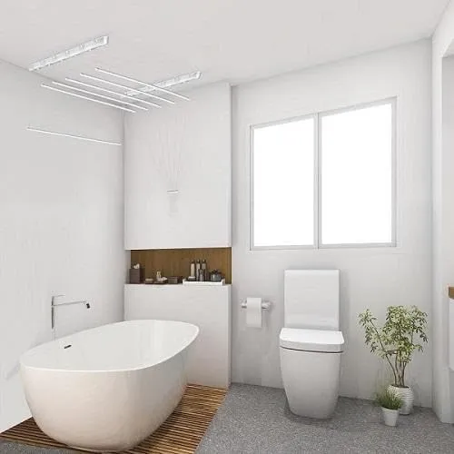 DURA HOME Deckenwäscheständer - Weiss | Platzsparender Wäscheständer für den Innenbereich | Höhenver