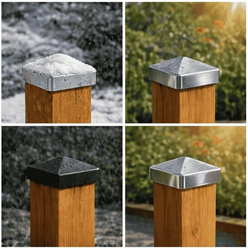 FeNau 10er Set Pfostenkappe 12x12 cm Anthrazit RAL 7016 - Carport Balken inkl. 20 Schrauben Anthrazi