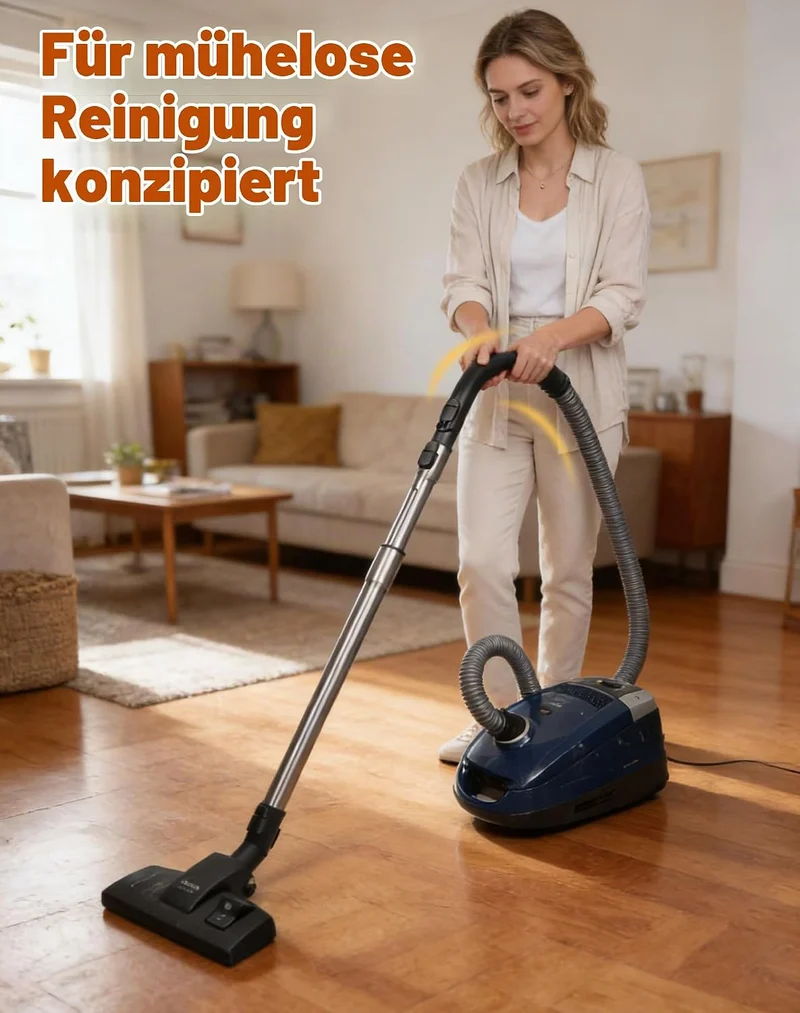 Teleskoprohr mit Einrastfunktion & Handgriff für Miele S8340 Ersatzteile kompatibel mit Miele Staubs