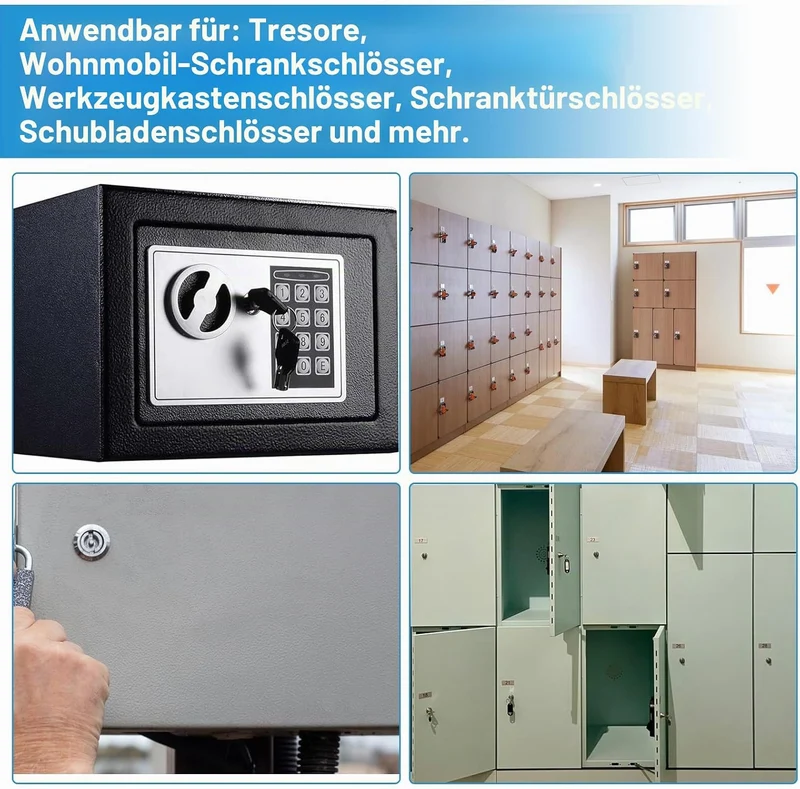 7 Pins Tubular Lock Pick Set, Edelstahl, verstellbares Rohrschloss-Werkzeug, 7 mm/7,5 mm/7,8 mm für