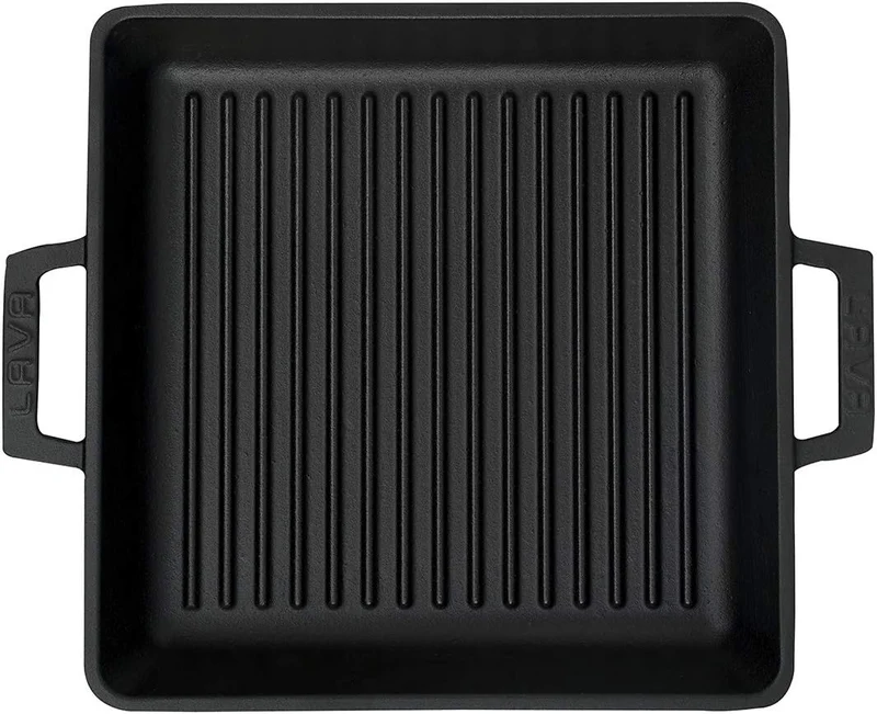 TAFELGRILLPAN M/2 GREPEN 260X260 MM LVECOGT2626T2 MATT BLACK