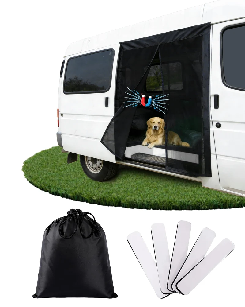 210x150cm Magnetische Van Insektennetze, Seitentür Moskitonetz mit Magnet Auto Fliegengitter mit Mit