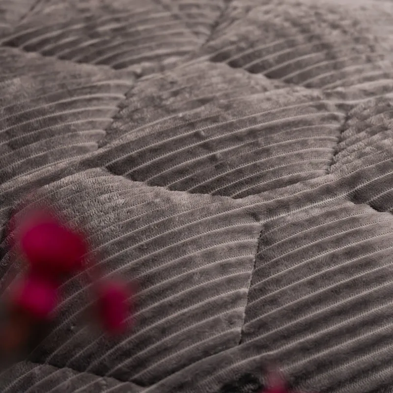 Wasbaar All Season Dekbed | Teddy Rib | Anthracite