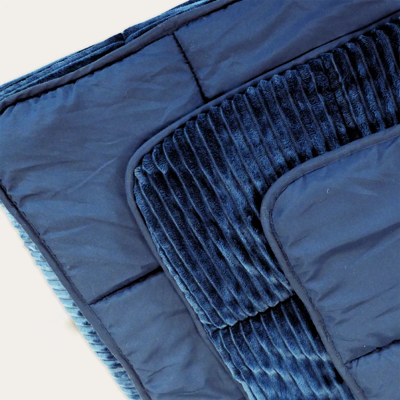 Wasbaar All Season Dekbed | Teddy Rib Square | Pageant Blue