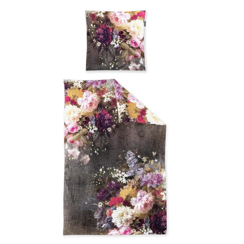 Bettwäsche Flausch Cotton Zobel Mehrfarbig mit Blumenmuster 135 x 200 cm