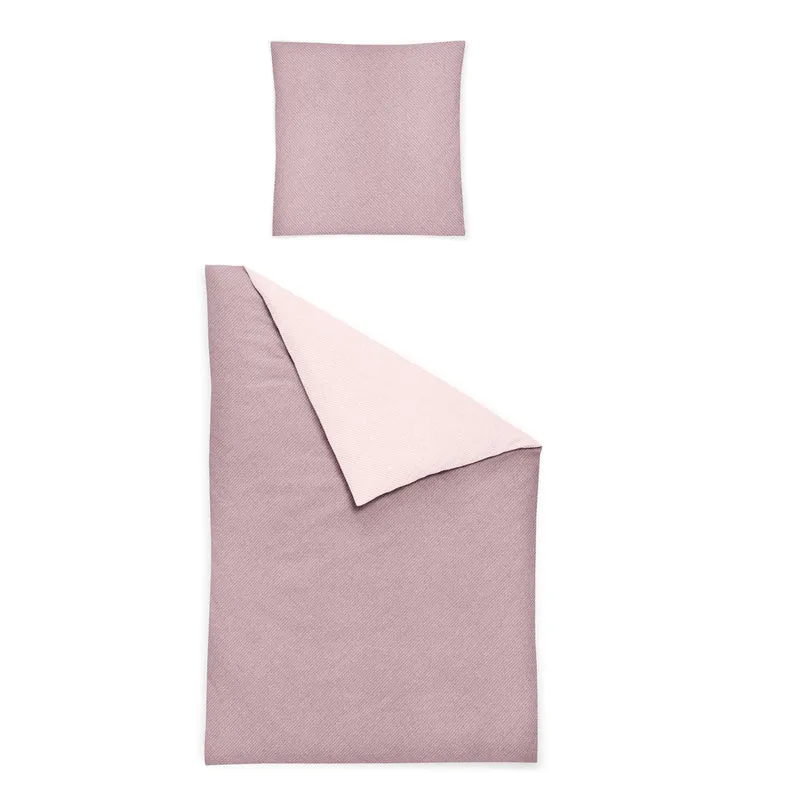 Bettwäsche Feinbiber Koala Rosa mit Stadtmotiv 135 x 200 cm