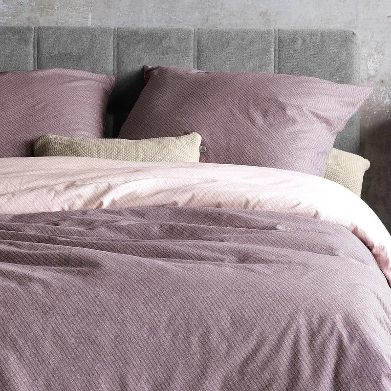 Bettwäsche Feinbiber Koala Rosa mit Stadtmotiv 135 x 200 cm