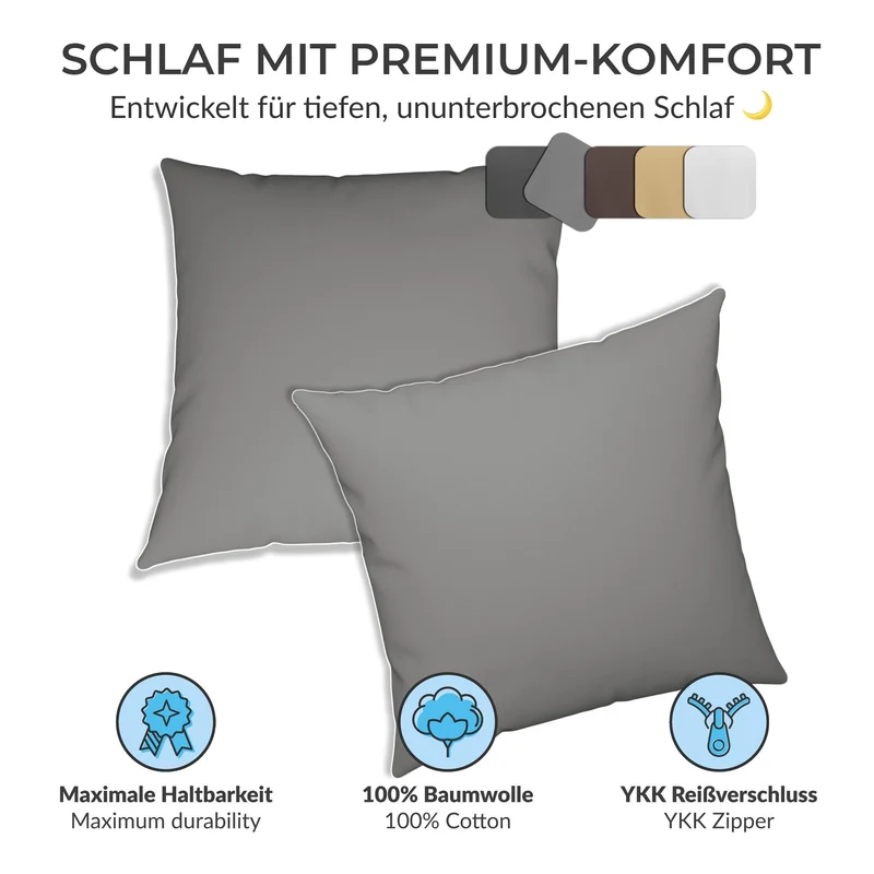 etérea Premium Jersey Kissenbezug – weich, langlebig & bügelfrei