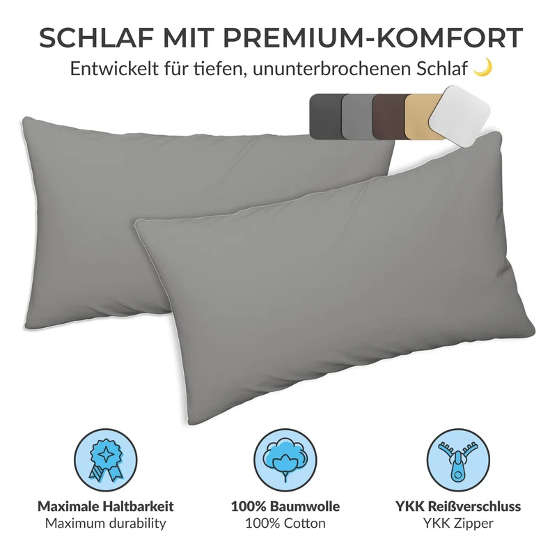 etérea Premium Jersey Kissenbezug – weich, langlebig & bügelfrei