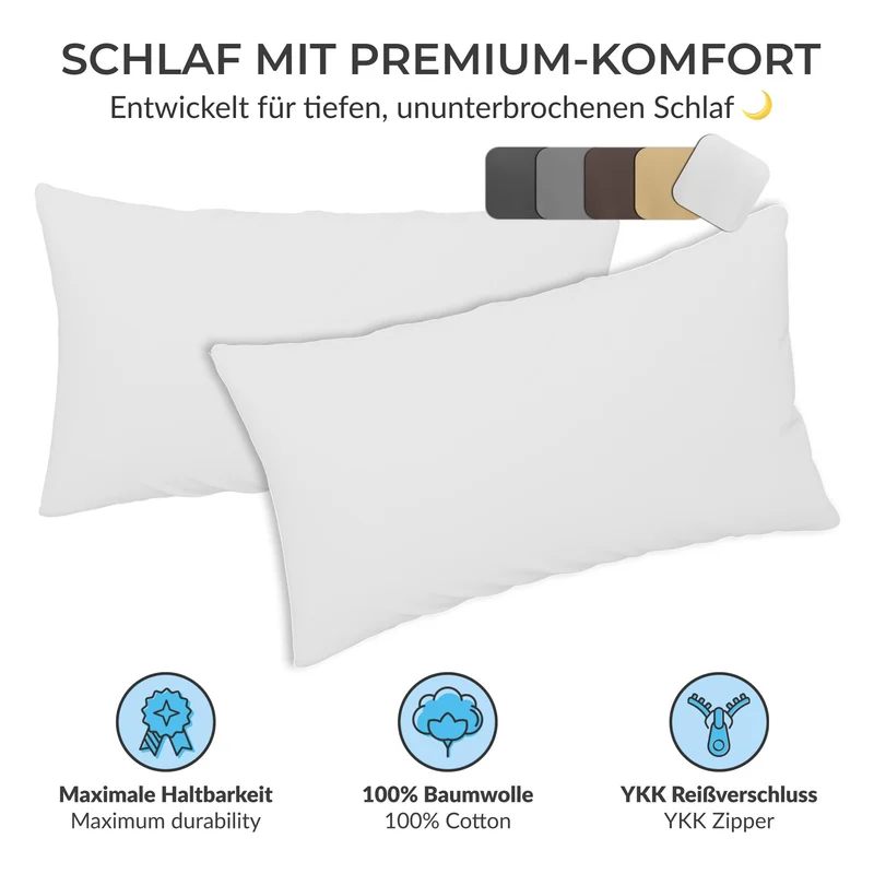 etérea Premium Jersey Kissenbezug – weich, langlebig & bügelfrei