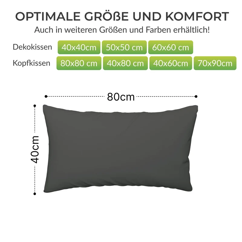 etérea Premium Jersey Kissenbezug – weich, langlebig & bügelfrei