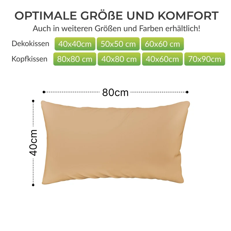 etérea Premium Jersey Kissenbezug – weich, langlebig & bügelfrei
