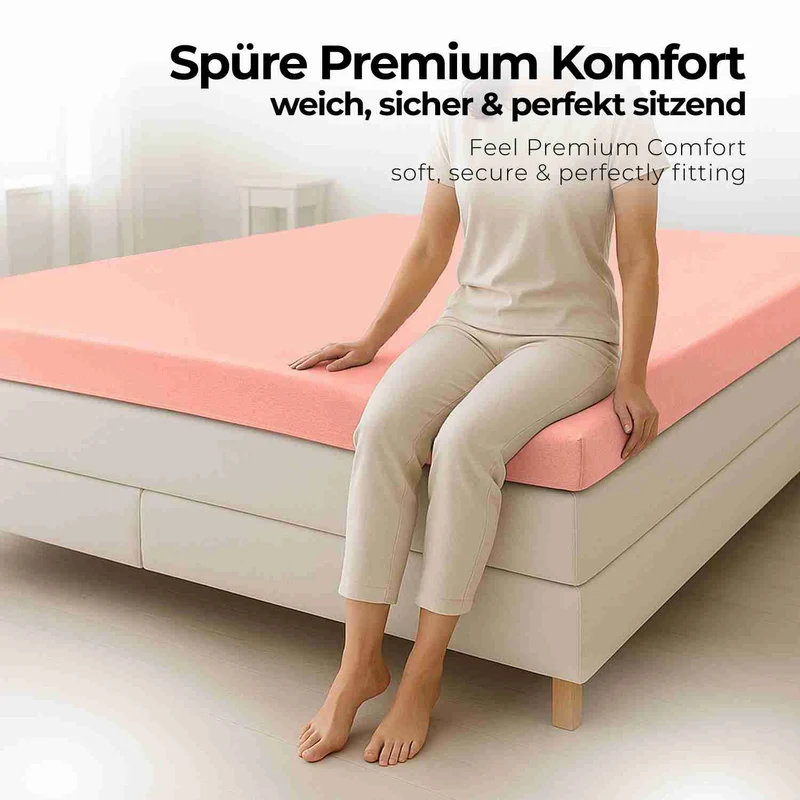 etérea 2 Stück Comfort Jersey Topper Spannbettlaken