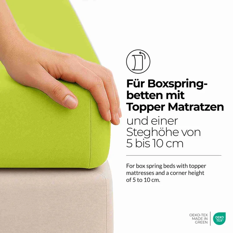 etérea 2 Stück Comfort Jersey Topper Spannbettlaken